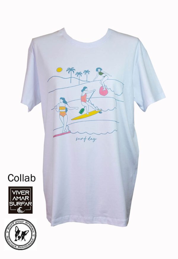 Camiseta Surf Day em Collab Sicrupt e Viver.Amar.Surfar