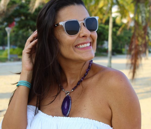 Óculos Malibu Transparente com Tartaruga